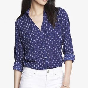 Express Anchor Print Portofino Shirt
